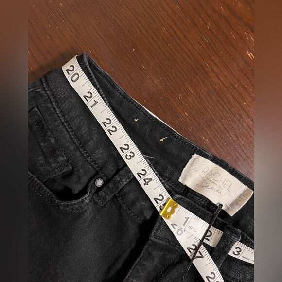 Rachel Roy Black Distressed Skinny Denim Jeans Stretch Ripped Pants Sz 0/25 - Picture 6 of 10